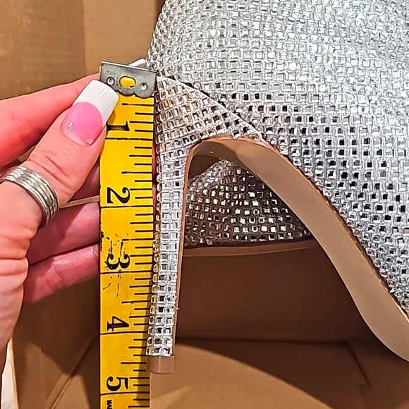 Rhinestone Sparkling Silver Tall Boots NIB - Picture 8 of 8